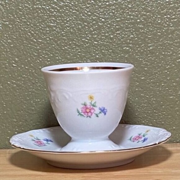 Wawel China • Floral Tea Cup & Saucer Set • Gold Trim • Made In Poland • Rare • - Picture 7 of 14